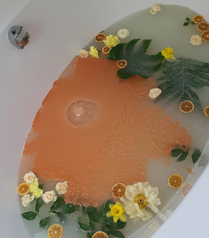 Putojantis vonios burbulas - Greipfrutų